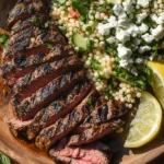 Grilled Skirt Steak with Lemon Herb Couscous Salad