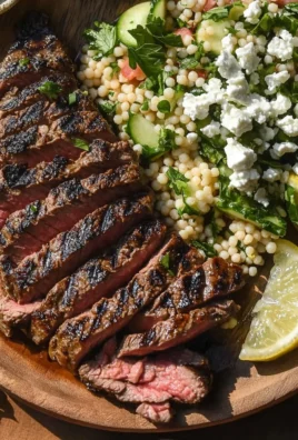Grilled Skirt Steak with Lemon Herb Couscous Salad
