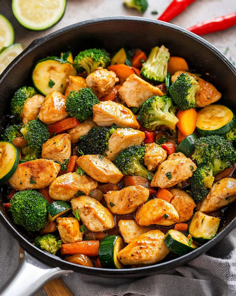 Healthy Chicken and Vegetables Skillet