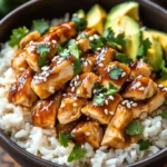 Honey BBQ Chicken Rice Bowl