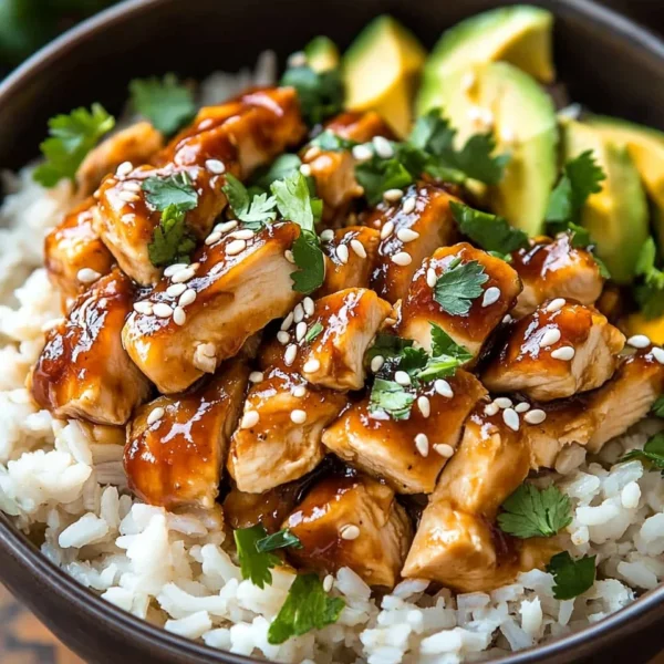 Honey BBQ Chicken Rice Bowl