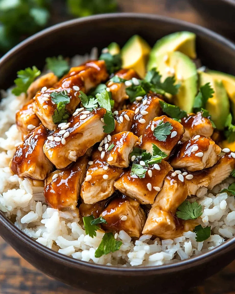 Honey BBQ Chicken Rice Bowl