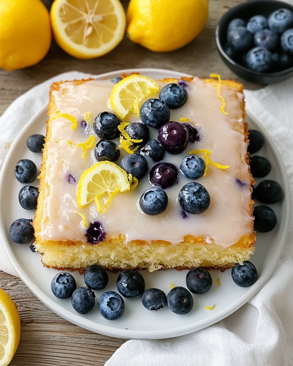 Lemon Blueberry Sheet Cake