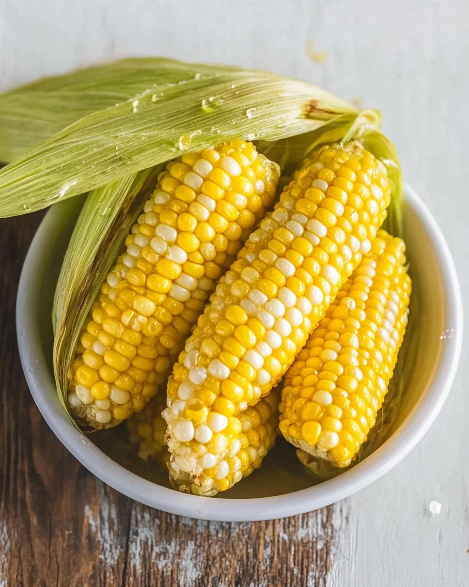 Microwave Corn on the Cob in Husk