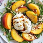 Peach Burrata Salad with Balsamic Drizzle