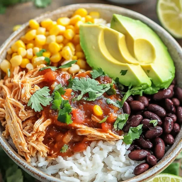 Slow Cooker Chicken Burrito Bowl