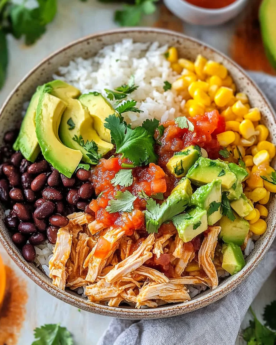 Slow Cooker Chicken Burrito Bowl