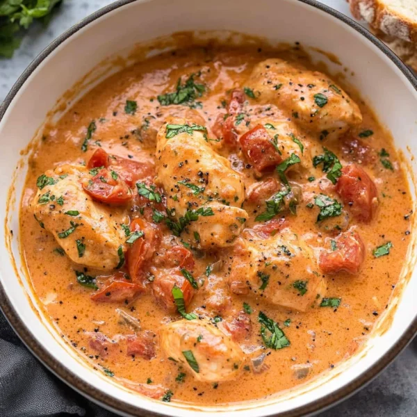 Slow Cooker Creamy Tomato Basil Chicken