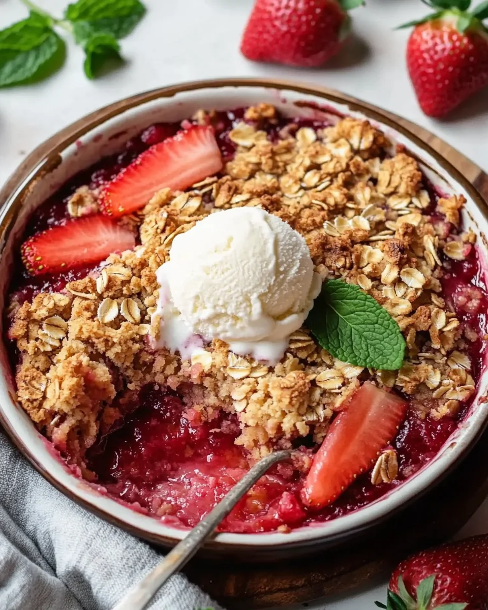Strawberry Rhubarb Crisp