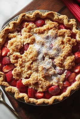 Strawberry Rhubarb Pie with Crumb Topping