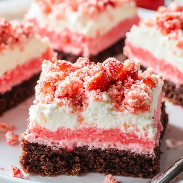 Strawberry Shortcake Brownies