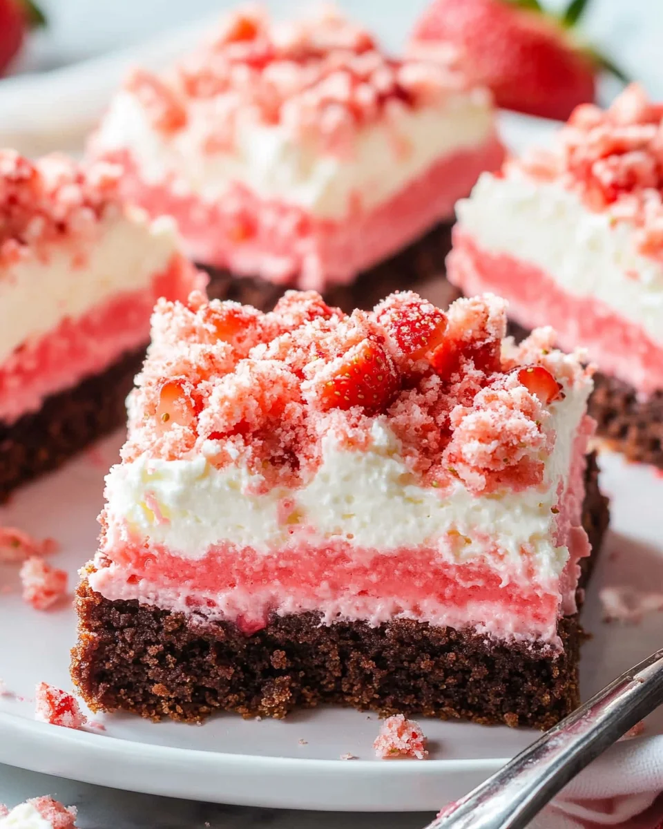 Strawberry Shortcake Brownies