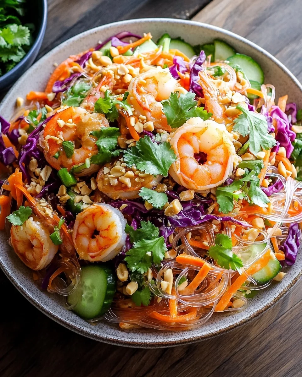 Thai Glass Noodle Salad with Peanut Dressing
