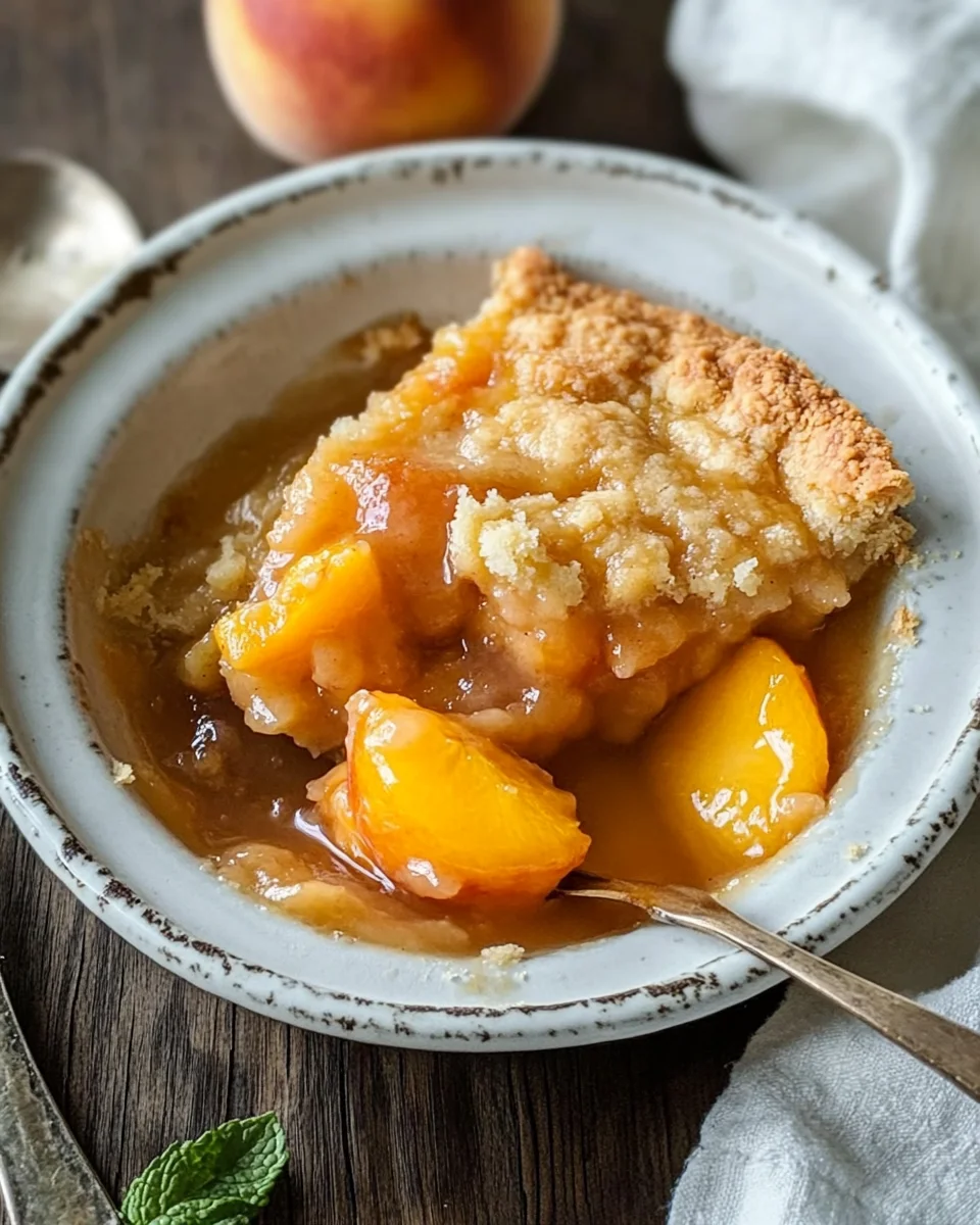 The Easiest Southern Peach Cobbler