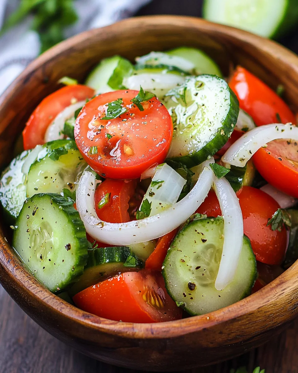 Tomato, Cucumber, and Onion Salad
