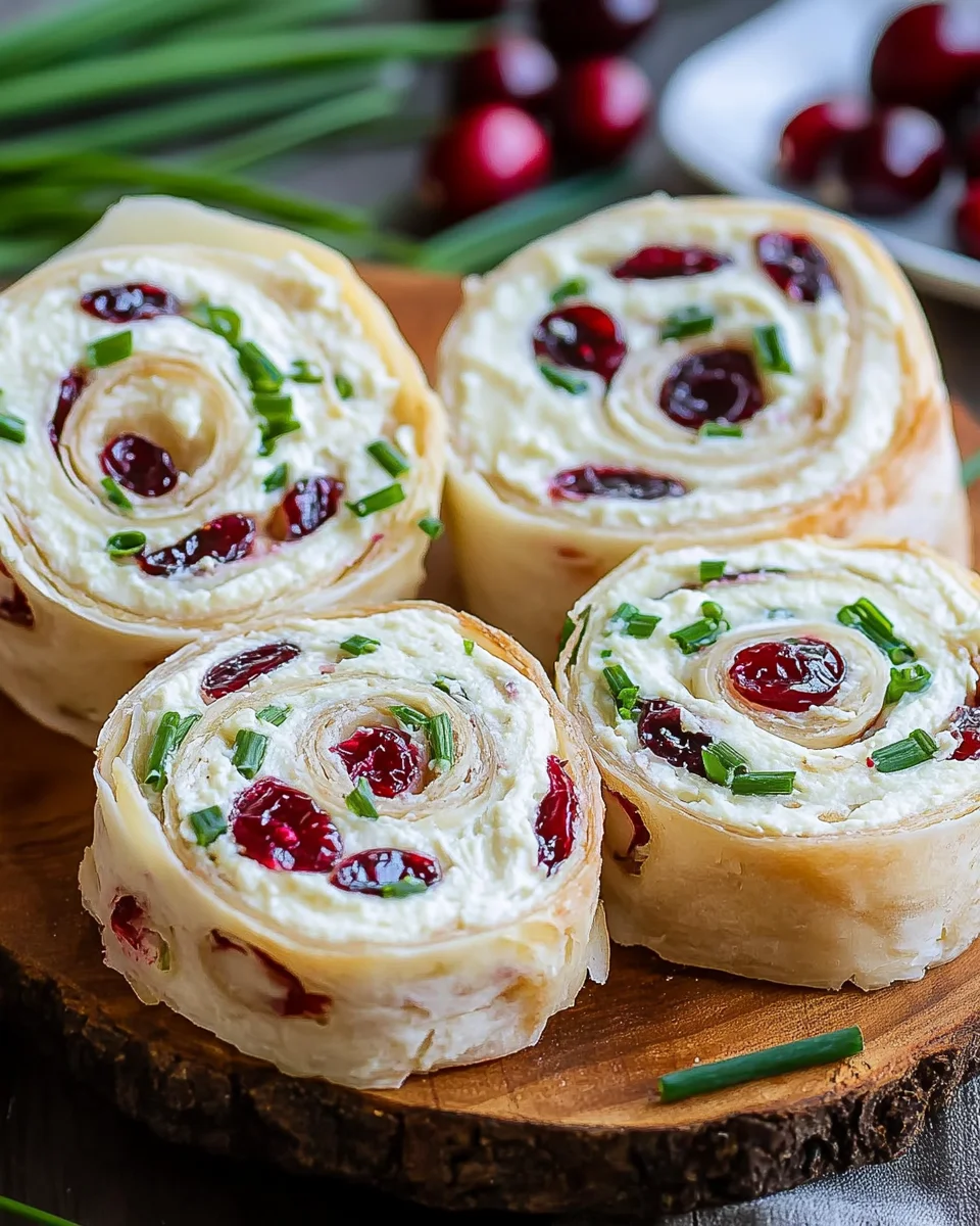 Turkey Cranberry Pinwheels