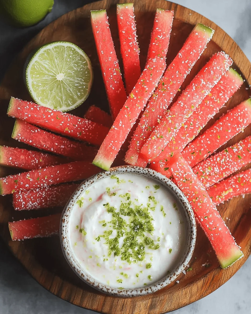 Watermelon Fries with Coconut Lime Dip | Healthy Summer Snack!