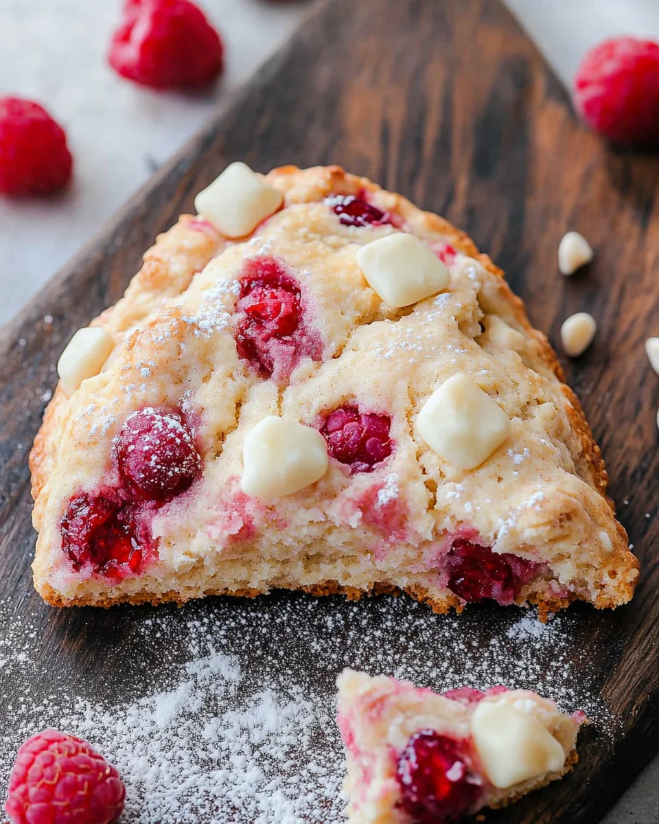 White Chocolate Raspberry Scones