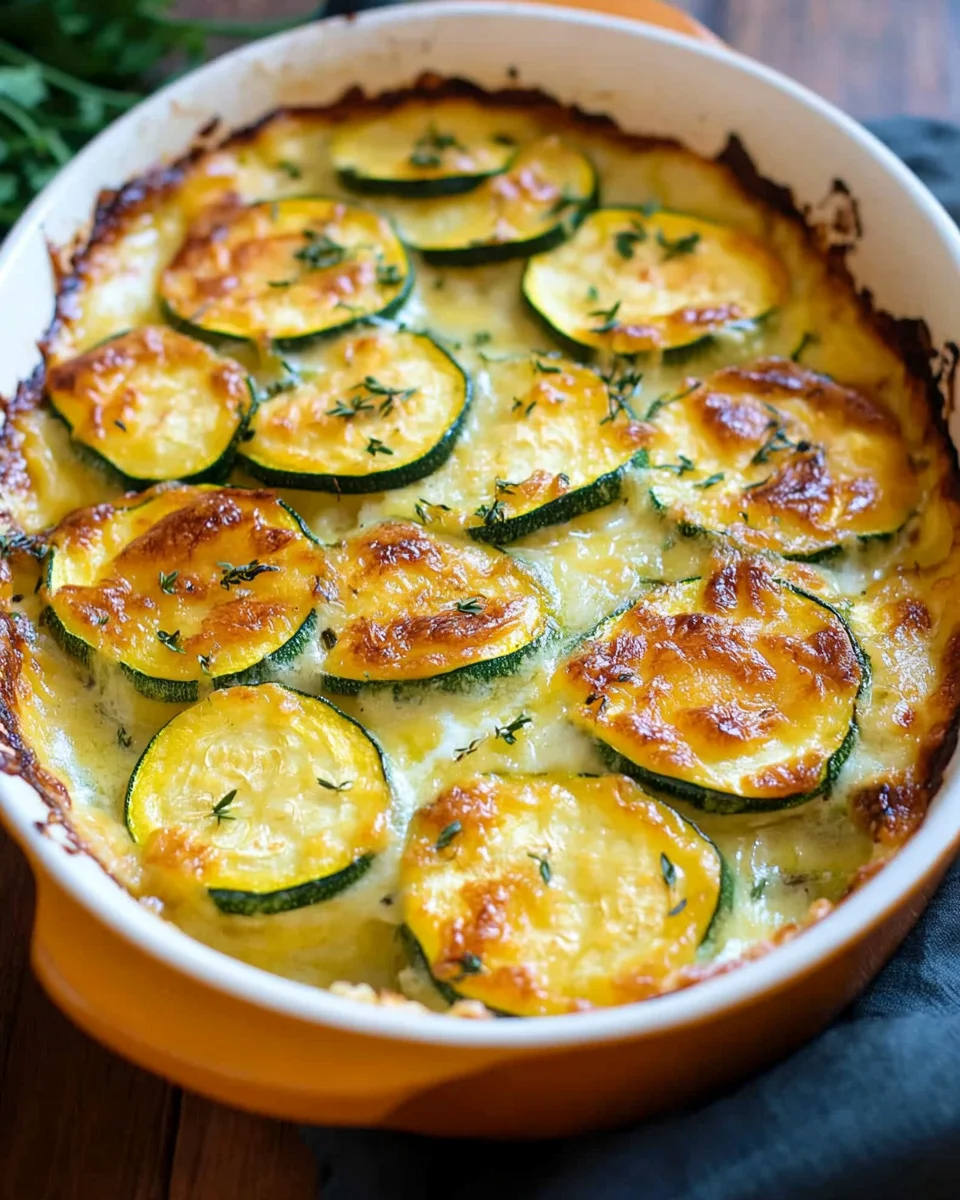 Zucchini and Yellow Squash Au Gratin