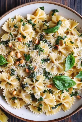 Basil Pasta with Lemon Garlic Butter Sauce