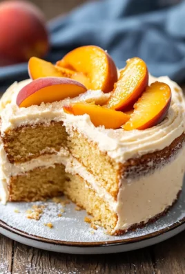 Best Peach Cake with Brown Sugar Frosting