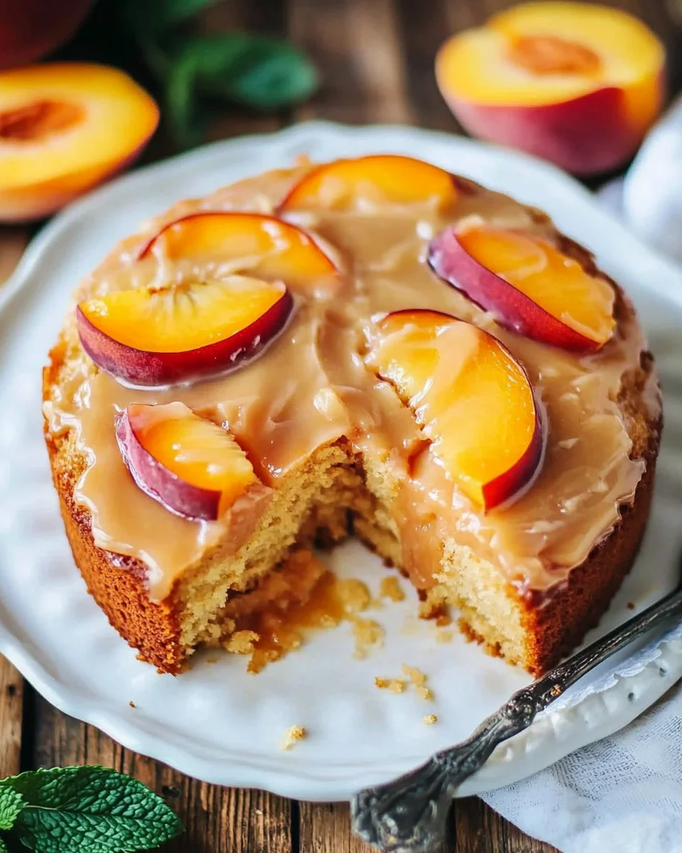 Brown Sugar Peach Cake