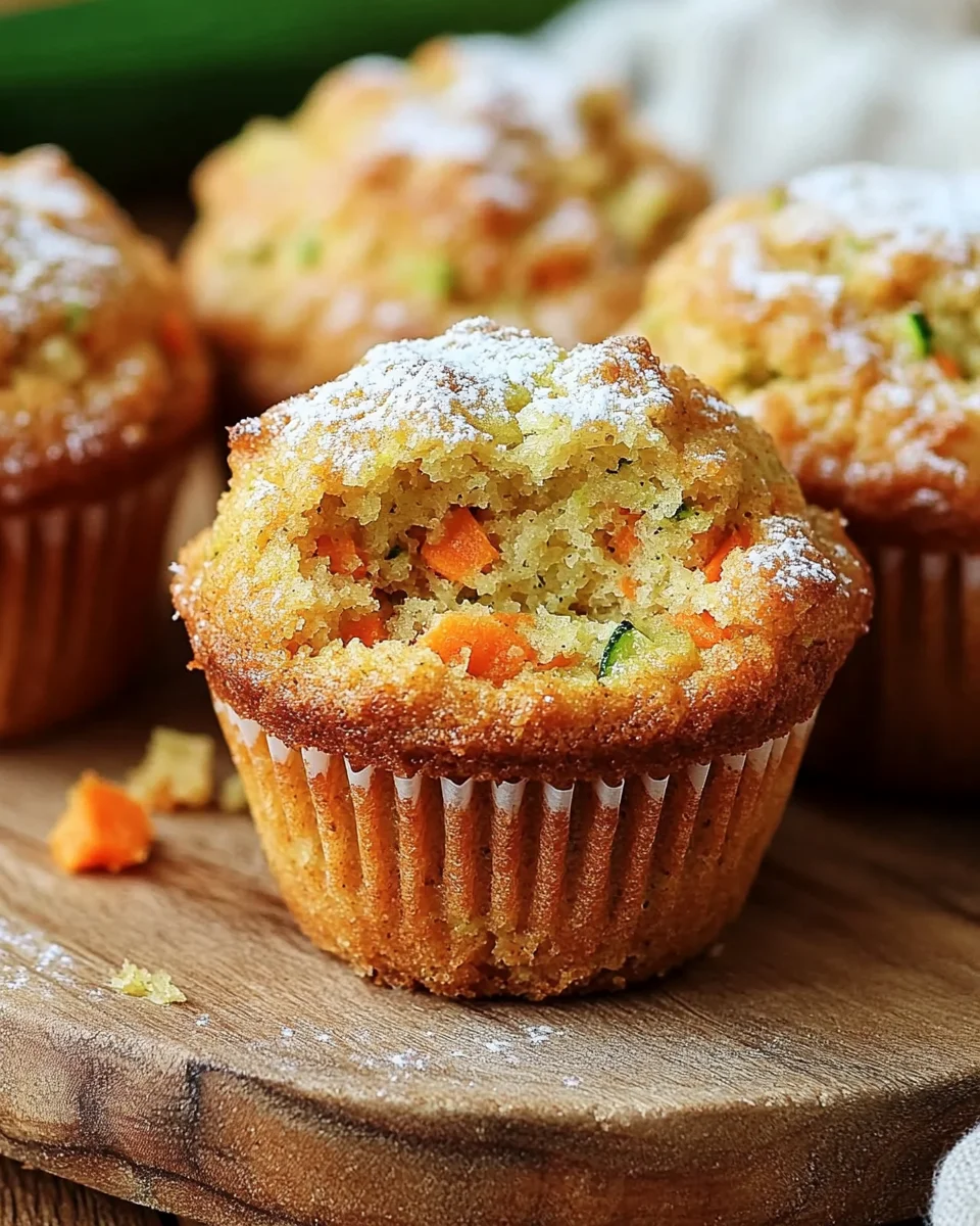 Carrot Cake Zucchini Muffins