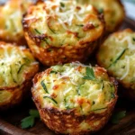 Crispy Parmesan Zucchini Potato Muffins