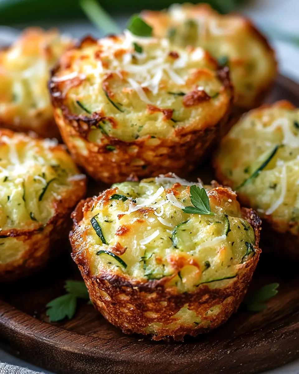 Crispy Parmesan Zucchini Potato Muffins
