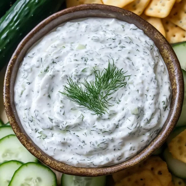 Cucumber Dip with Sour Cream and Dill