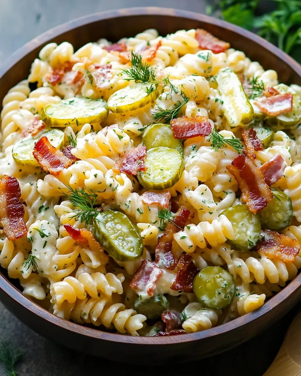 Dill Pickle Bacon Pasta Salad That Will Wow Your Taste Buds