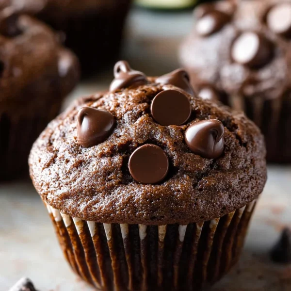 Double Chocolate Zucchini Muffins
