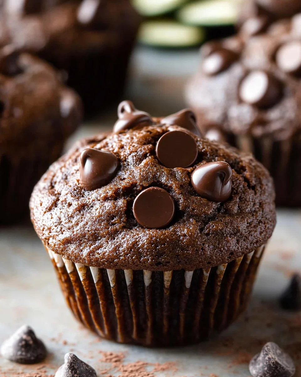 Double Chocolate Zucchini Muffins