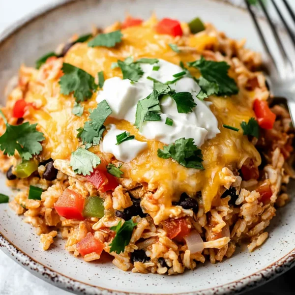 Easy Chicken Burrito Casserole