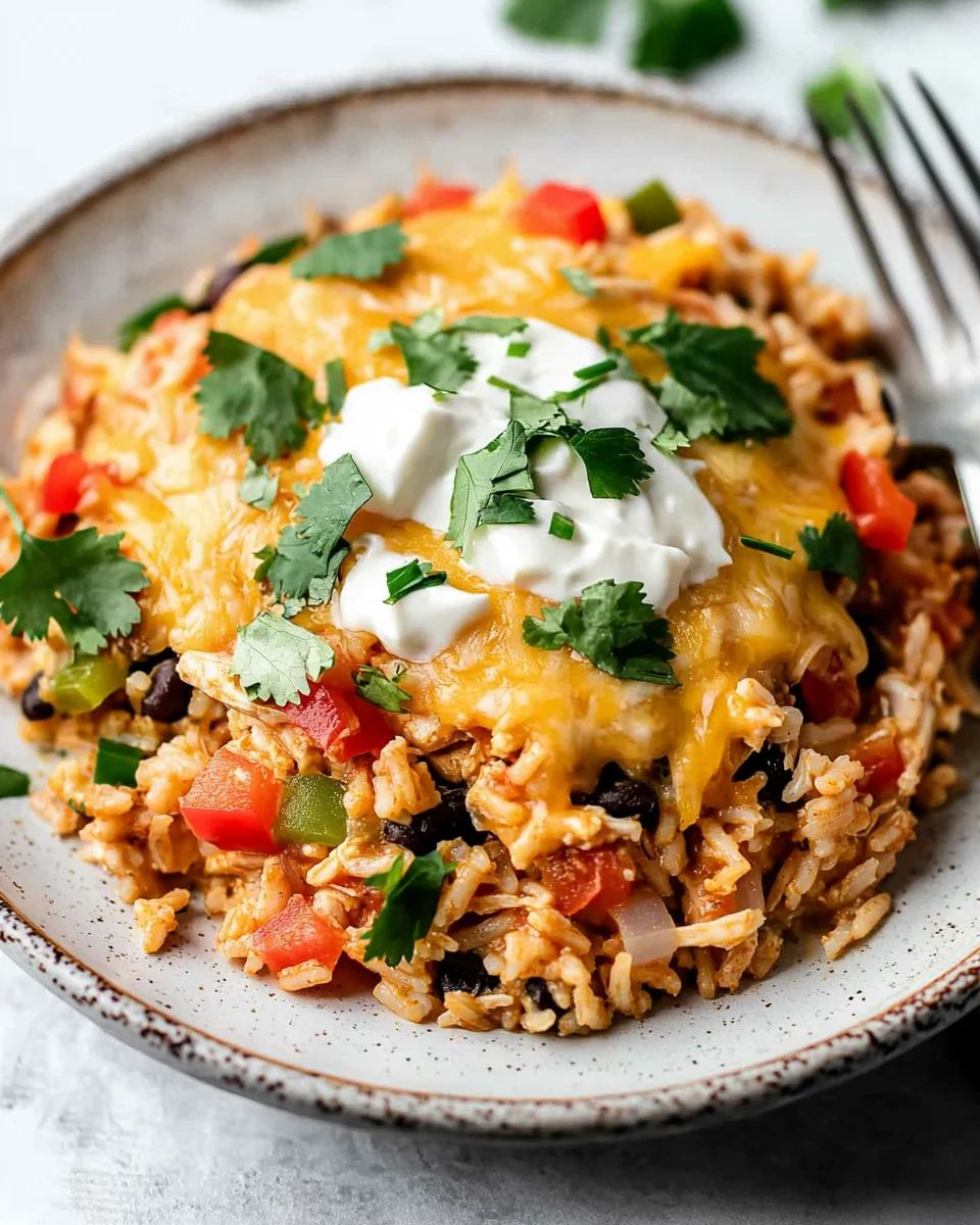 Easy Chicken Burrito Casserole
