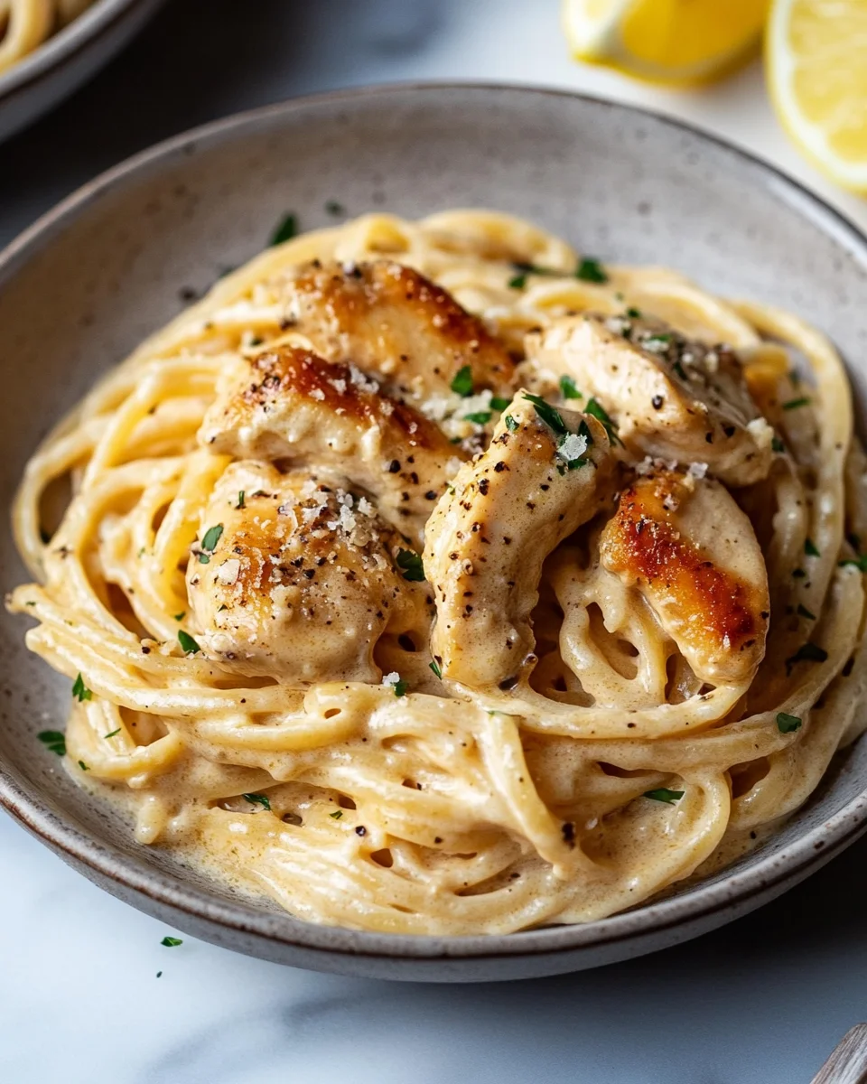 Easy Garlic Chicken Pasta