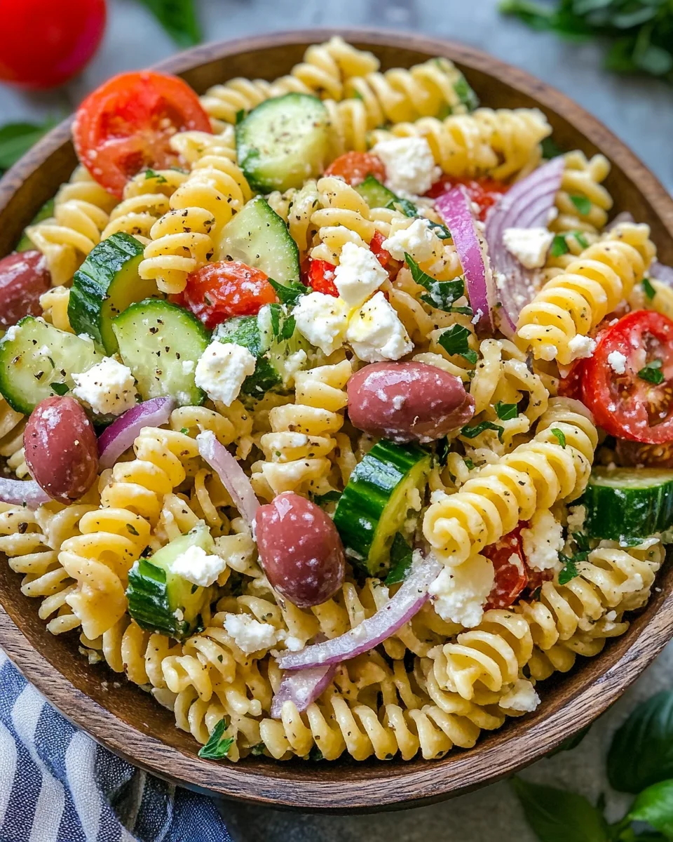 Easy Greek Pasta Salad