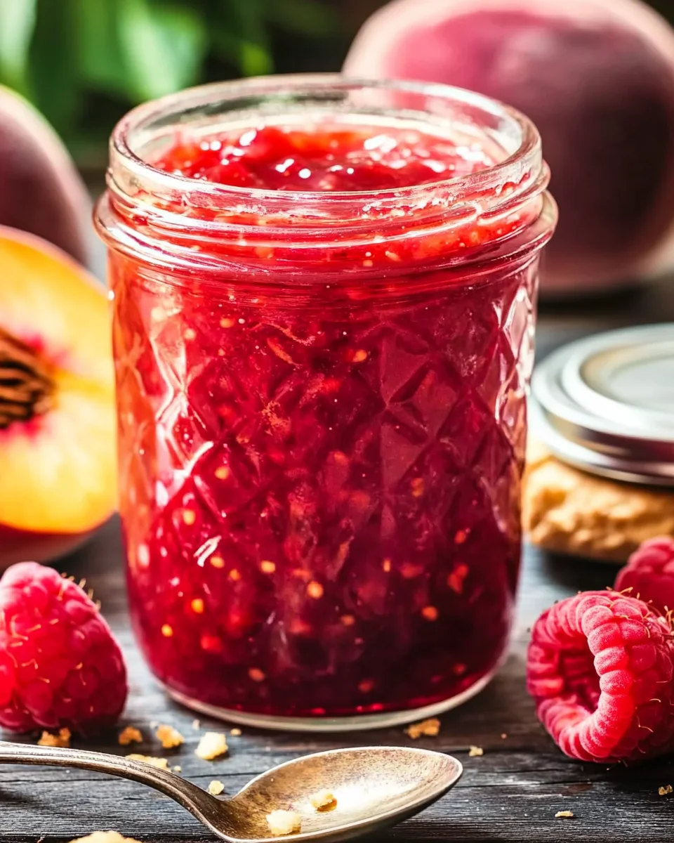 Easy Raspberry Peach Jam