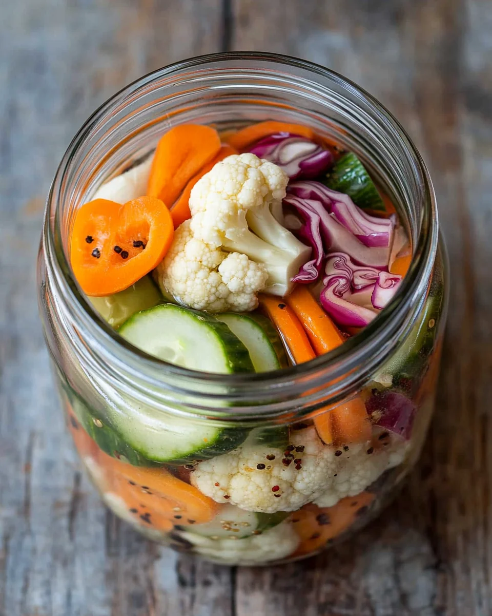Easy Refrigerator Pickled Vegetables Recipe - Quick & Tangy!