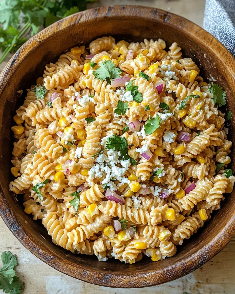 Elote Pasta Salad Recipe (Mexican Street Corn)