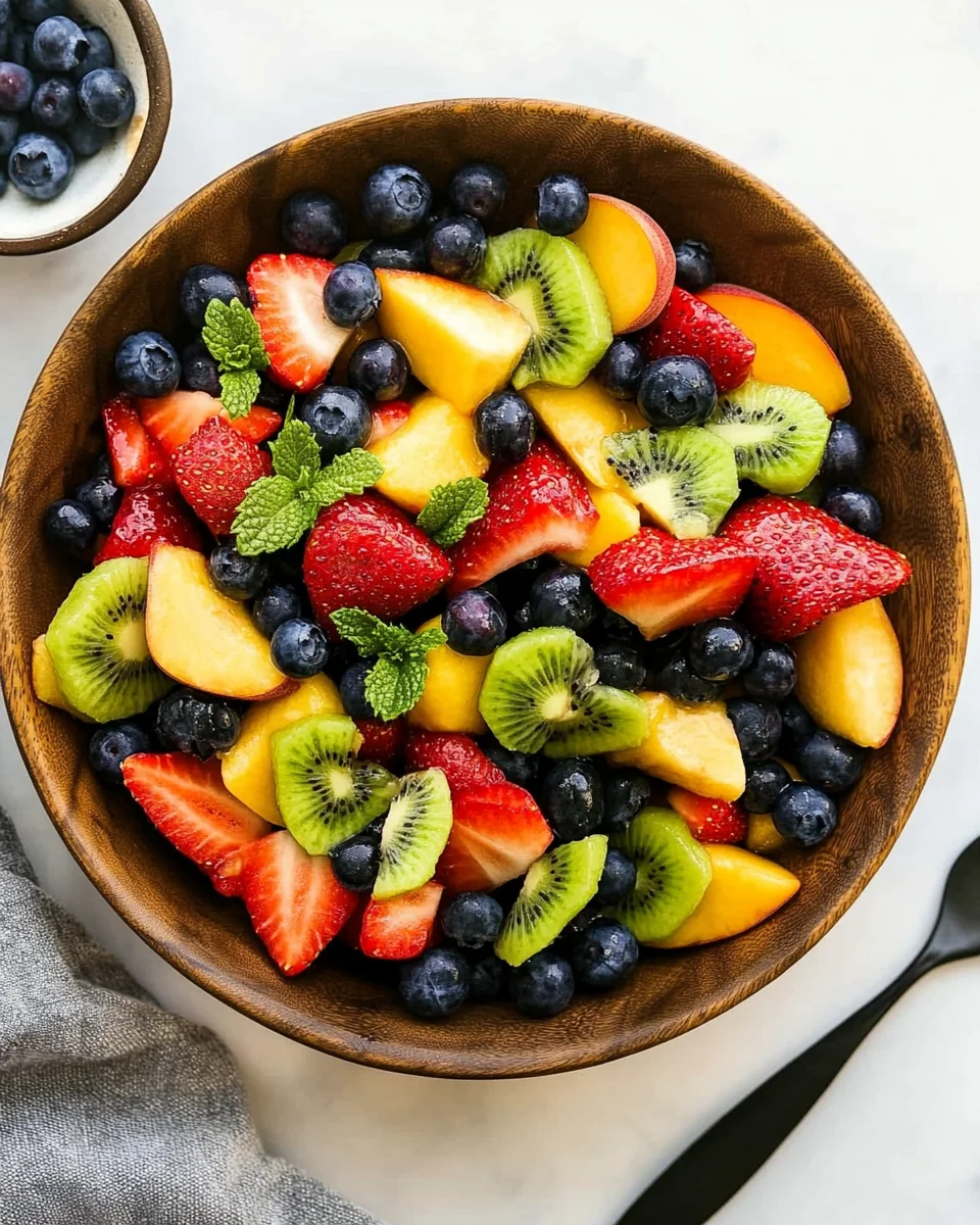 Fruit Salad with Honey Lime Dressing
