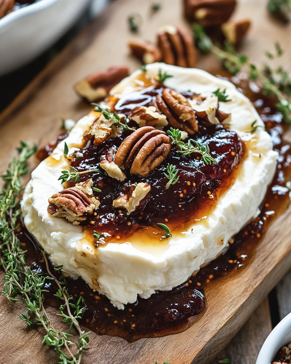 Goat Cheese Appetizer with Fig Jam and Pecans