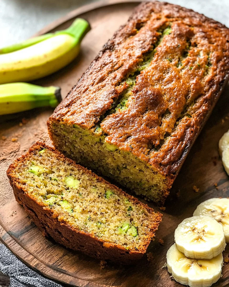 Healthy Zucchini Banana Bread