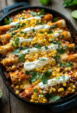 Mexican Street Corn Chicken Enchiladas