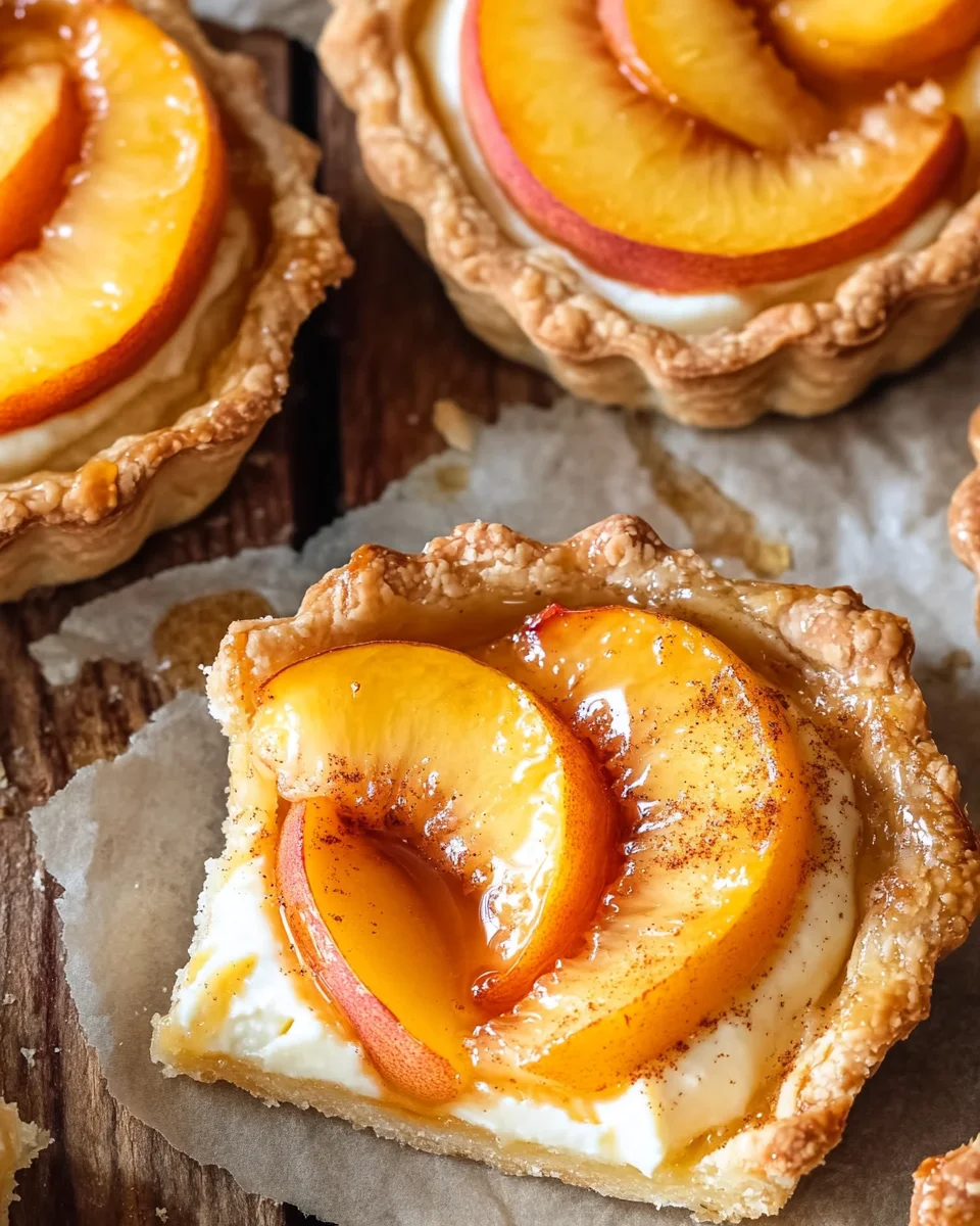 Mini Peach and Cream Cheese Tarts