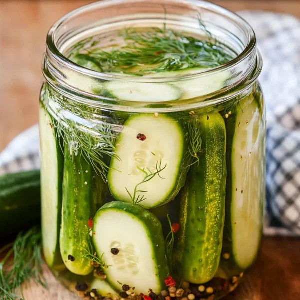 Overnight Refrigerator Dill Pickles