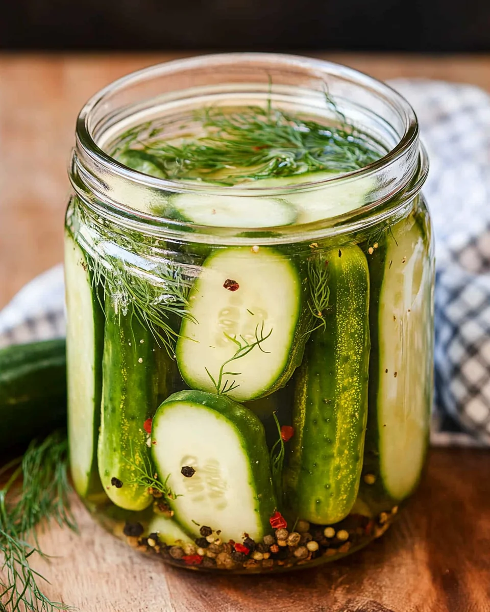 Overnight Refrigerator Dill Pickles
