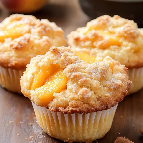 Peach Cobbler Muffins