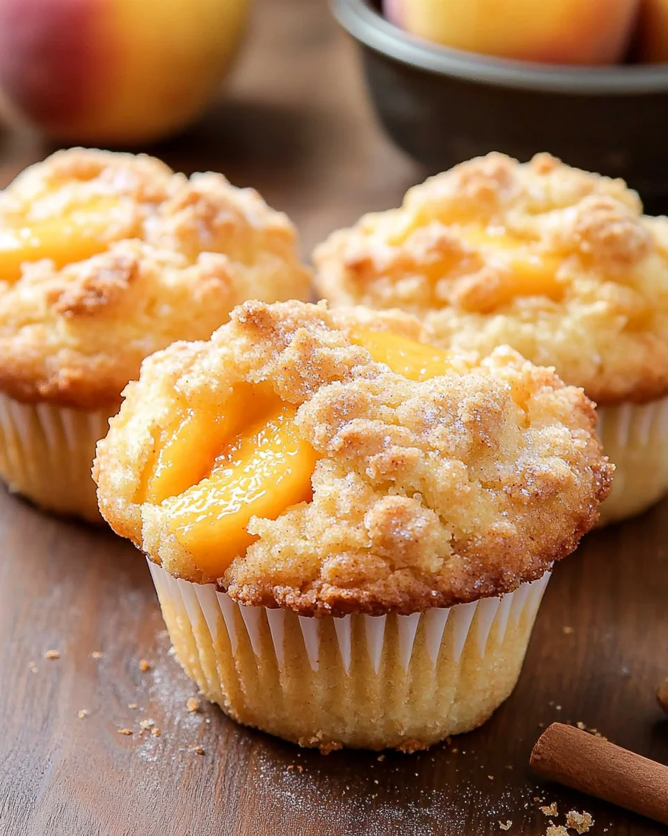 Peach Cobbler Muffins