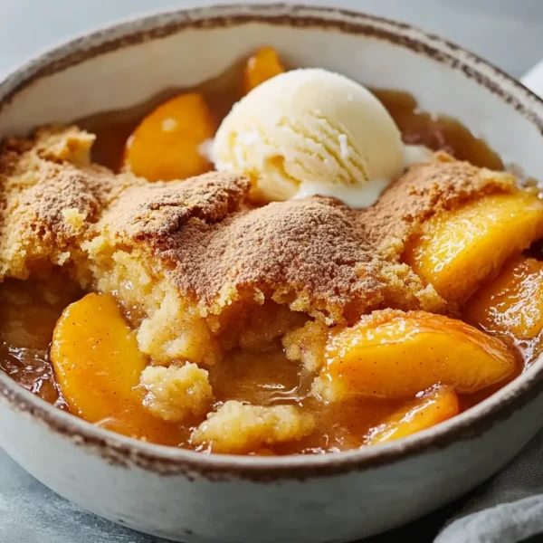 Peach Cobbler with Cake Mix